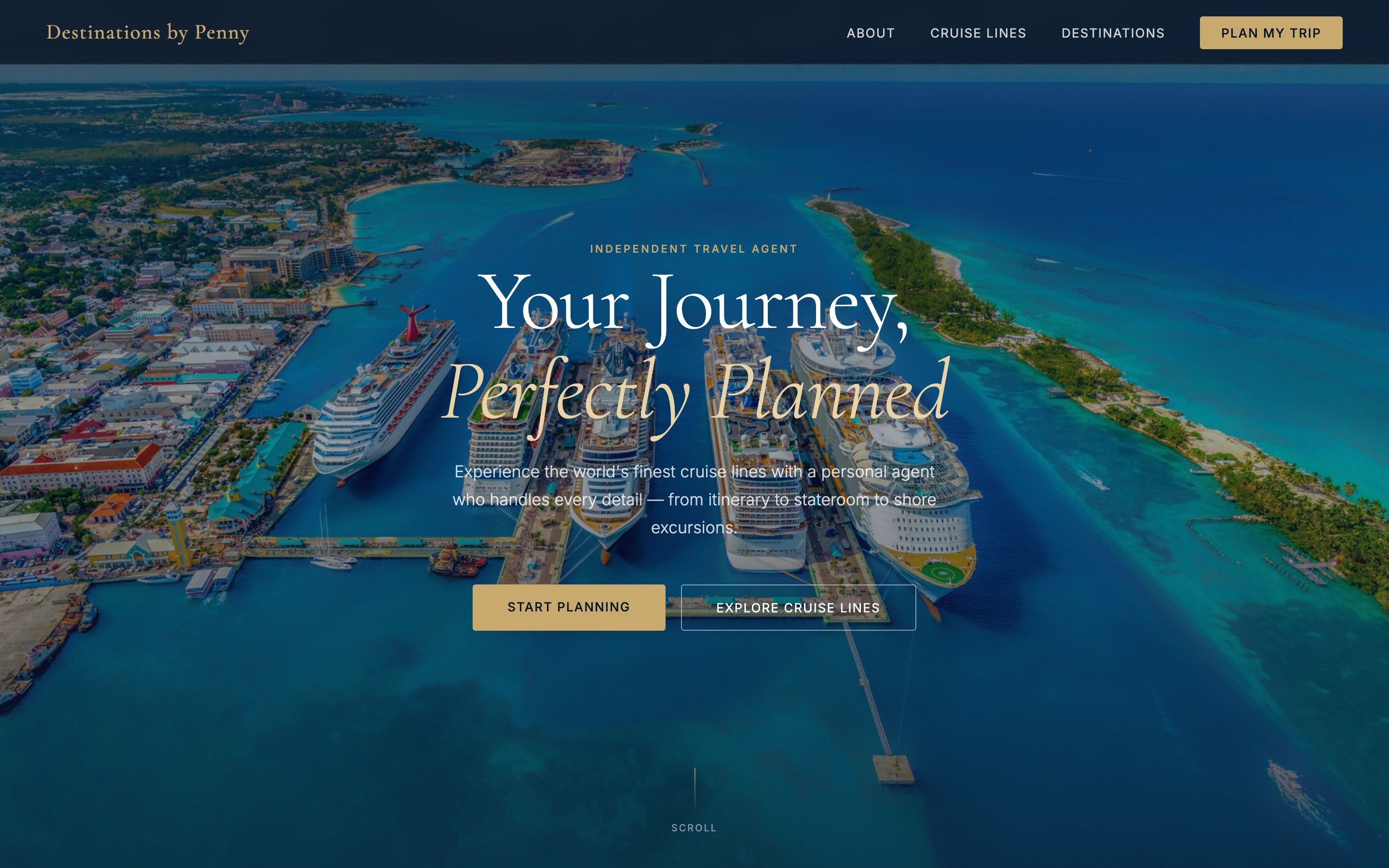 Destinations by Penny website