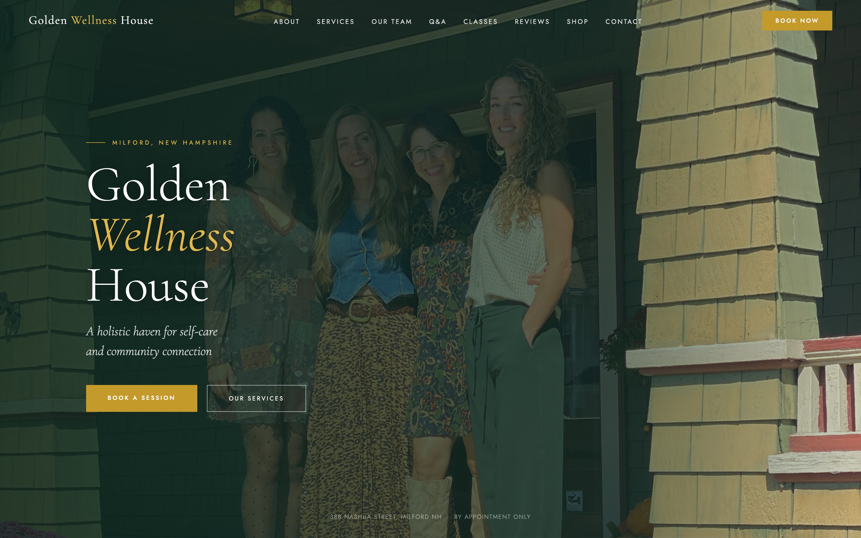 Golden Wellness House website