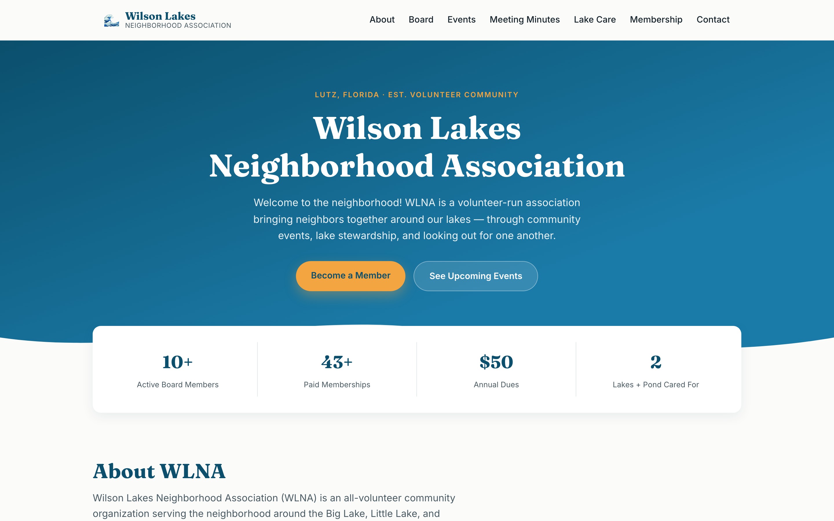 Wilson Lakes Neighborhood Association website